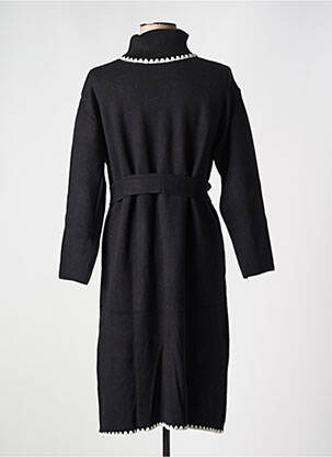 Robe pull stretch manches longues noir ANNY femme