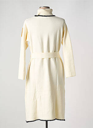 Robe pull stretch manches longues beige ANNY femme
