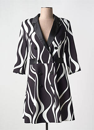 Robe courte manches 3/4 manches 3/4 noir RINASCIMENTO femme
