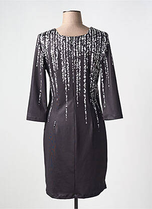 Robe mi-longue manches 3/4 manches 3/4 noir MISSY femme
