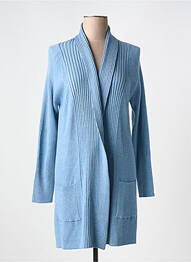 Gilet manches longues stretch bleu TRIPODE femme