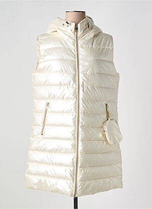 Doudoune poches a capuche beige FRIME femme
