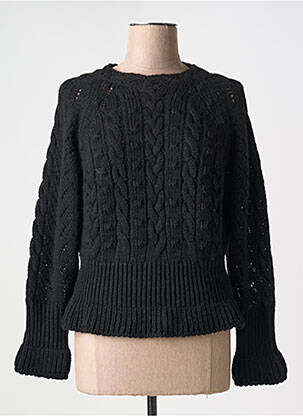 Pull stretch manches longues noir RINASCIMENTO femme