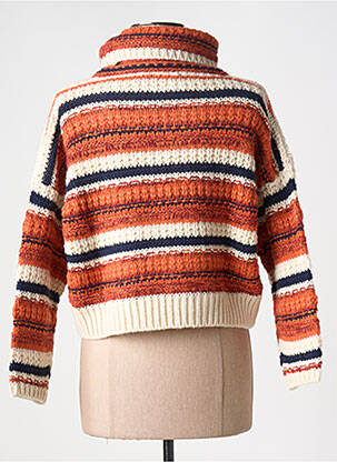 Pull col roulé stretch manches longues orange RINASCIMENTO femme