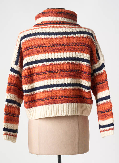 Pull col roulé orange RINASCIMENTO pour femme