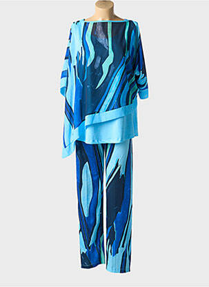 Ensemble pantalon coupe fluide bleu DANIELA femme
