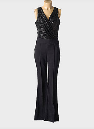Combi-pantalon tissage crêpe sans manche noir RINASCIMENTO femme