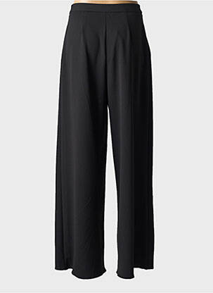 Pantalon large tissage crêpe taille haute noir RINASCIMENTO femme