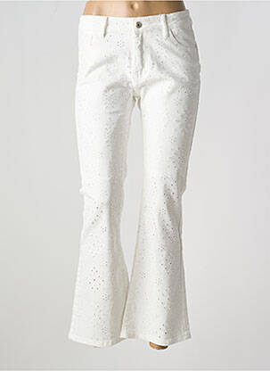 Jeans bootcut taille normale taille normale blanc ONADO femme