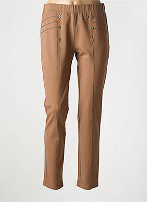 Jegging tissage jersey taille normale marron HALOGENE femme