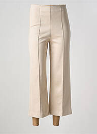 Pantacourt taille haute taille haute beige DANIELA COOL femme