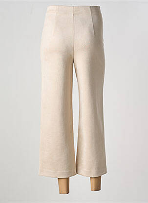 Pantacourt taille haute taille haute beige DANIELA COOL femme