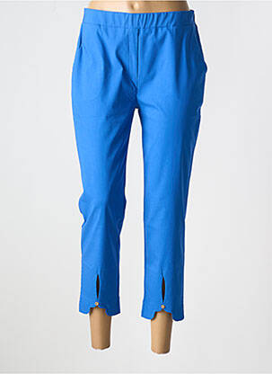 Pantalon 7/8 taille élastique taille normale bleu HALOGENE femme