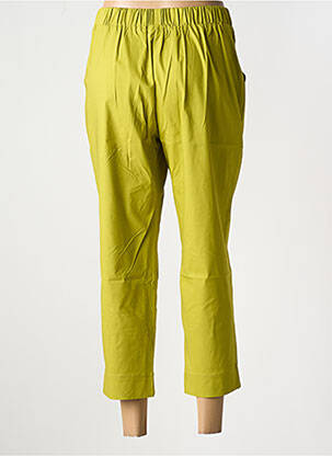 Pantalon 7/8 tissage popeline taille normale vert HALOGENE femme