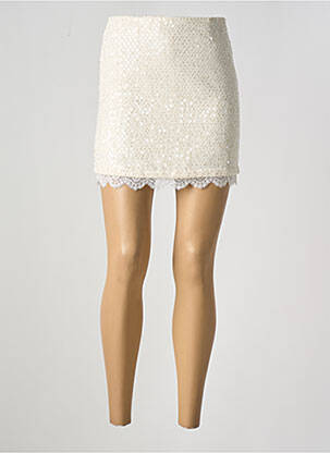 Jupe courte doublure beige LM LULU femme