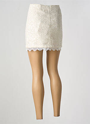 Jupe courte doublure beige LM LULU femme
