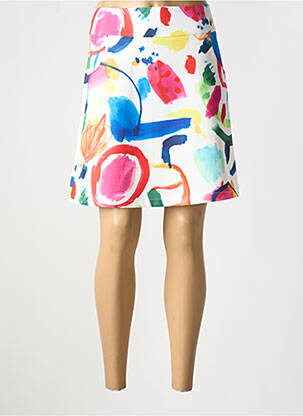 Jupe courte blanc HIPPOCAMPE pour femme