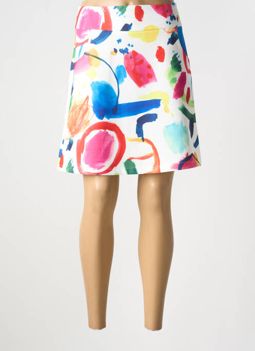 Jupe courte blanc HIPPOCAMPE pour femme