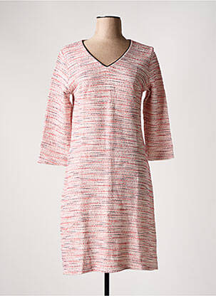 Robe mi-longue manches 3/4 manches 3/4 rose LE SINGE DE JULIE femme