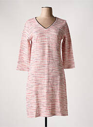 Robe mi-longue manches 3/4 manches 3/4 rose LE SINGE DE JULIE femme