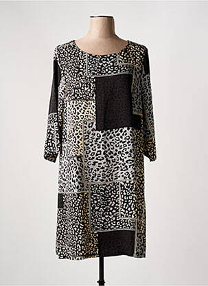 Robe mi-longue manches 3/4 manches 3/4 noir SWEET MISS femme