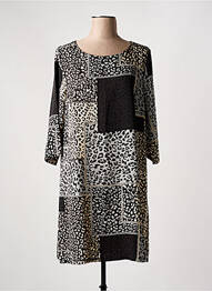 Robe mi-longue manches 3/4 manches 3/4 noir SWEET MISS femme