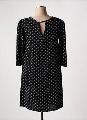 Robe courte coupe fluide manches 3/4 noir JOY'S PARIS femme