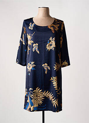 Robe courte manches 3/4 manches 3/4 bleu SWEET MISS femme