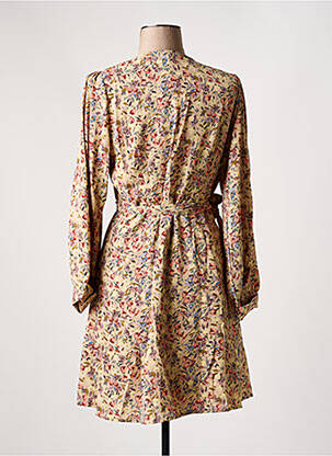Robe courte manches longues manches longues beige IN APRIL 1986 femme