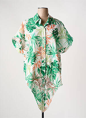 Chemisier manches courtes manches courtes vert NEW COLLECTION femme