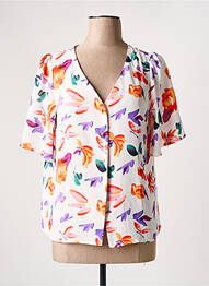 Chemisier manches courtes manches courtes orange SARAH JOHN femme