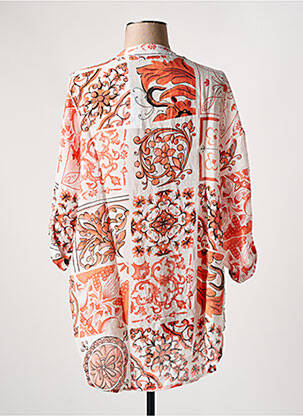 Tunique manches longues légère et transparente orange M&V femme