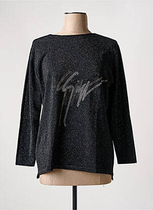 Pull coupe cintrée manches 3/4 noir PAPAREIL femme