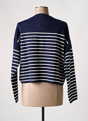 Pull stretch manches longues bleu GRACIELA femme