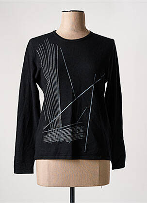 Pull coupe cintrée manches longues noir PAPAREIL femme