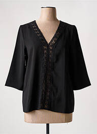 Blouse manches 3/4 manches 3/4 noir CERISE BLUE femme