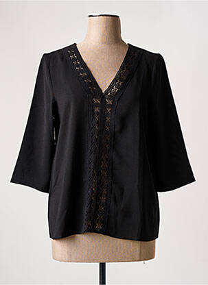 Blouse manches 3/4 manches 3/4 noir CERISE BLUE femme