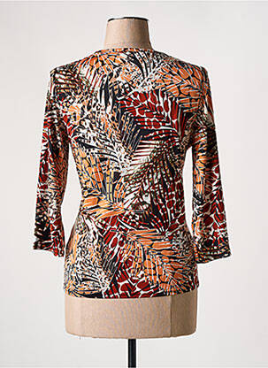 Top tissage jersey manches 3/4 marron LE SINGE DE JULIE femme