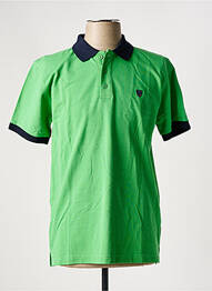 Polo stretch manches courtes vert YACHT COLLECTION homme