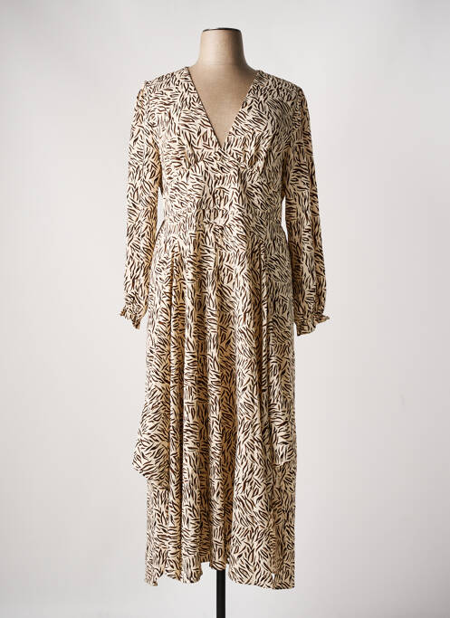 Robe longue beige BY ONE pour femme