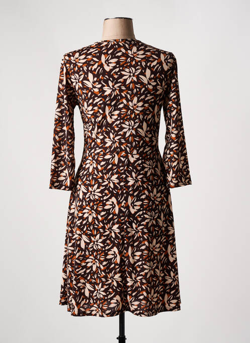 Robe mi-longue marron LE SINGE DE JULIE pour femme