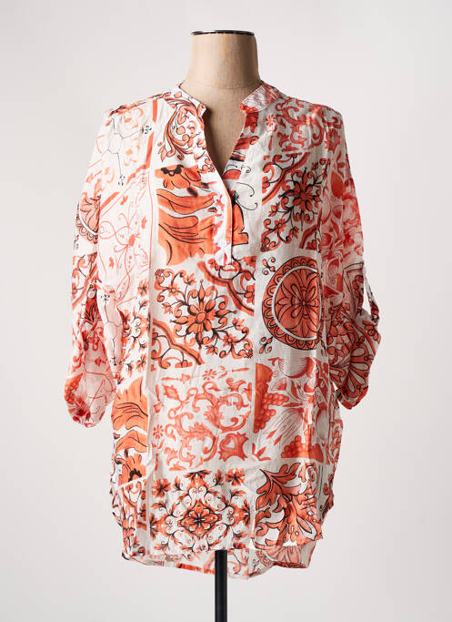 Tunique manches longues orange M&V pour femme