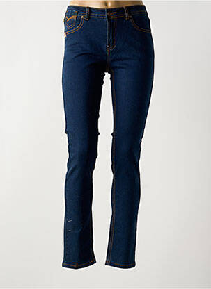 Jeans coupe slim stretch taille normale bleu ONADO femme