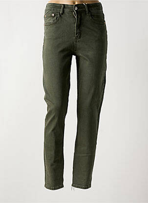 Jeans coupe slim stretch taille normale vert ONADO femme