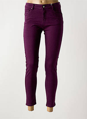 Jeans coupe slim stretch taille normale violet ONADO femme
