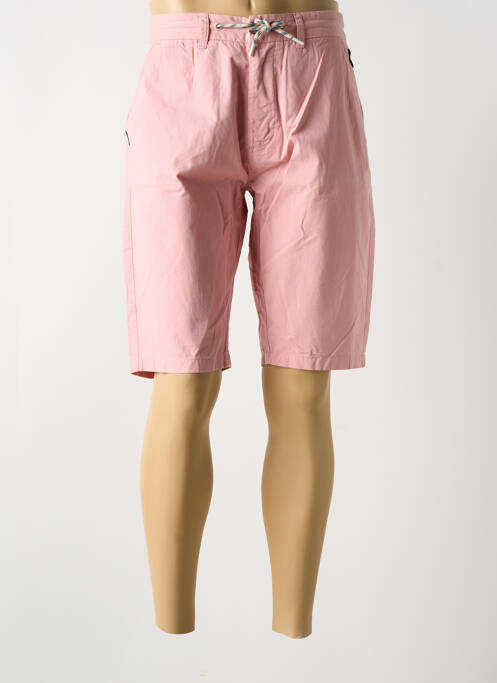 Bermuda tissage popeline taille normale rose WIN'S homme
