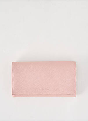 Portefeuille coutures renforcées rose CLIO BLUE femme