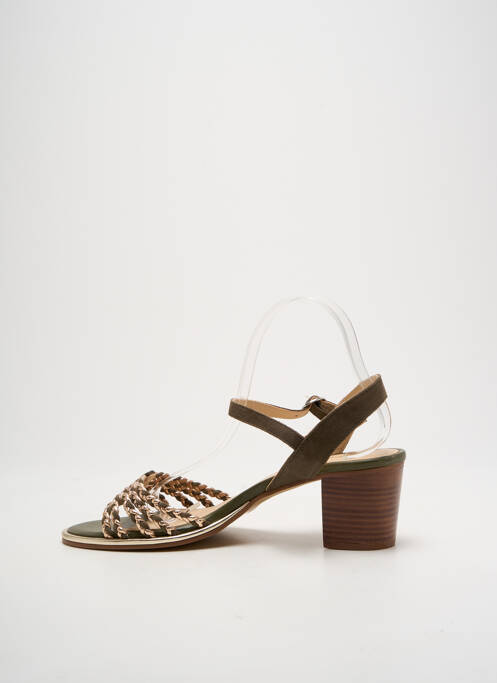 Sandales/nu pieds tissage satiné talon de 4 à 6cm vert LES TROPEZIENNES PAR M.BELARBI femme