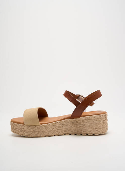 Sandales/Nu pieds beige EVA FRUTOS pour femme