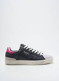Baskets matière lisse talon plat jusqu'à 3cm noir PEPE JEANS femme